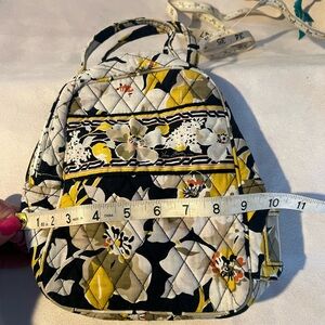 Vera Bradley Yellow and Black Floral Backpack